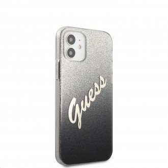 Guess PC/TPU Vintage Zadní Kryt pro iPhone 12 mini 5.4 Gradient Black (GUHCP12SPCUGLSBK)