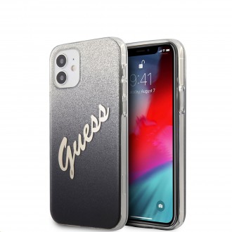 Guess PC/TPU Vintage Zadní Kryt pro iPhone 12 mini 5.4 Gradient Black (GUHCP12SPCUGLSBK)