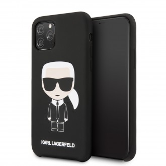 Karl Lagerfeld Iconic Silikonvý Kryt pro iPhone 11 Black (KLHCN61SLFKBK)