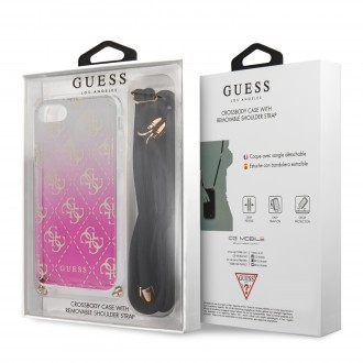 Guess 4G Electroplated Kryt pro iPhone 7/8/SE2020 Pink (GUHCI8WO4GPI)