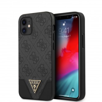 Guess 4G Triangle Zadní Kryt pro iPhone 12 Mini Grey (GUHCP12SPU4GHBK)