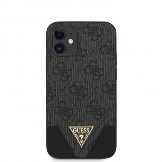 Guess 4G Triangle Zadní Kryt pro iPhone 12 Mini Grey (GUHCP12SPU4GHBK)