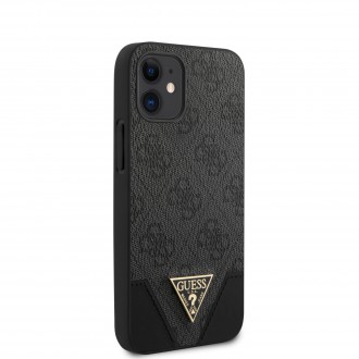 Guess 4G Triangle Zadní Kryt pro iPhone 12 Mini Grey (GUHCP12SPU4GHBK)