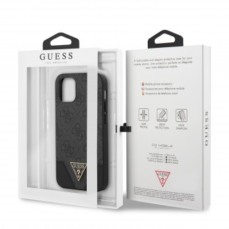 Guess 4G Triangle Zadní Kryt pro iPhone 12 Mini Grey (GUHCP12SPU4GHBK)