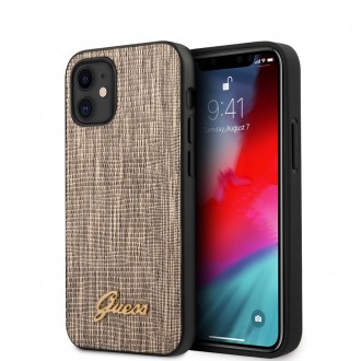 Guess Lizard Zadní Kryt pro iPhone 12 Mini Gold (GUHCP12SPCUMLLIGO)