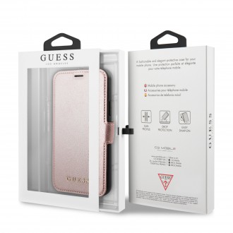 Guess Iridescent Book Pouzdro pro iPhone 12/12 Pro Pink (GUFLBKSP12MIGLRG)