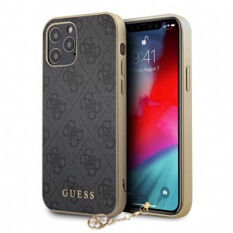 Guess 4G Charms Zadní Kryt pro iPhone 12 Pro Max Grey (GUHCP12LGF4GGR)