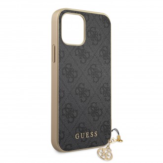 Guess 4G Charms Zadní Kryt pro iPhone 12 Pro Max Grey (GUHCP12LGF4GGR)