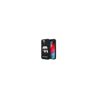 Karl Lagerfeld Head Silikonový Kryt pro iPhone 12/12 Pro Black (KLHCP12MSLKHBK)