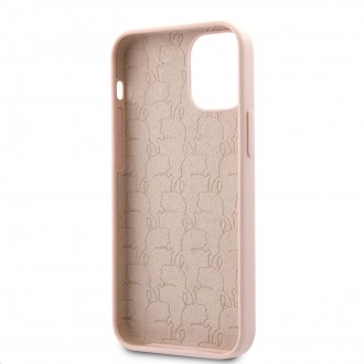 Karl Lagerfeld Head Silikonový Kryt pro iPhone 12/12 Pro Light Pink (KLHCP12MSLKHLP)