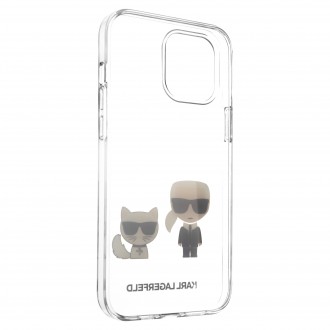 Karl Lagerfeld PC/TPU Karl &Choupette Kryt pro iPhone 12/12 Pro Transparent (KLHCP12MCKTR)