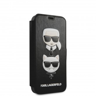 Karl Lagerfeld Heads Book pouzdro pro iPhone 12 mini Black (KLFLBKSP12SFKICKC)