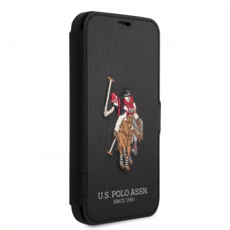 USFLBKP12MPUGFLBK U.S.Polo Embroidery Book Pouzdro pro iPhone 12/12 Pro 6.1 Black