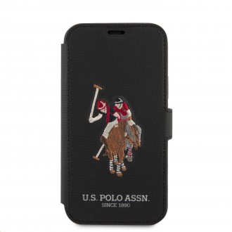 USFLBKP12MPUGFLBK U.S.Polo Embroidery Book Pouzdro pro iPhone 12/12 Pro 6.1 Black