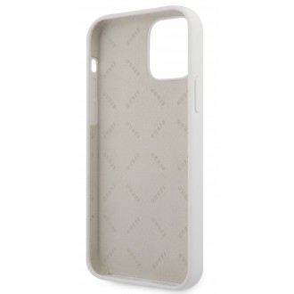 Guess Silicone Vintage Zadní Kryt pro iPhone 12 Pro Max 6.7 Cream (GUHCP12LLSVSCRG)