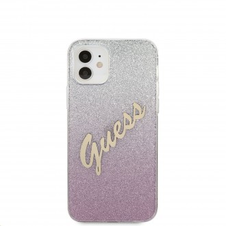 Guess PC/TPU Vintage Zadní Kryt pro iPhone 12 mini 5.4 Gradient Pink (GUHCP12SPCUGLSPI)