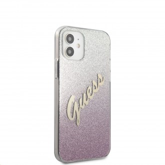 Guess PC/TPU Vintage Zadní Kryt pro iPhone 12 mini 5.4 Gradient Pink (GUHCP12SPCUGLSPI)