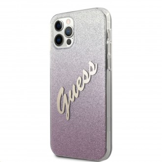 Guess PC/TPU vintage Zadní Kryt pro iPhone 12/12 Pro 6.1 Gradient Pink (GUHCP12MPCUGLSPI)