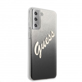 Guess PC/TPU Vintage Zadní Kryt pro Samsung Galaxy S21+ Gradient Black (GUHCS21MPCUGLSBK)