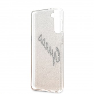 Guess PC/TPU Vintage Zadní Kryt pro Samsung Galaxy S21+ Gradient Gold (GUHCS21MPCUGLSGO)