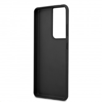 Karl Lagerfeld Saffiano K&C Heads Kryt pro Samsung Galaxy S21 Ultra Silver (KLHCS21LSAKICKCSL)