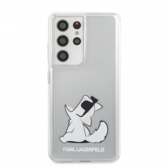 Karl Lagerfeld PC/TPU Choupette Eats Kryt pro Samsung Galaxy S21 Ultra Transparent (KLHCS21LCFNRC)