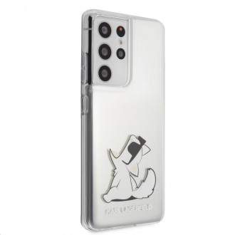 Karl Lagerfeld PC/TPU Choupette Eats Kryt pro Samsung Galaxy S21 Ultra Transparent (KLHCS21LCFNRC)