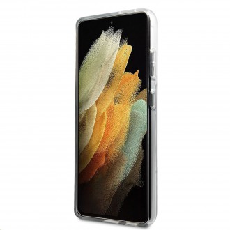 Karl Lagerfeld PC/TPU Choupette Eats Kryt pro Samsung Galaxy S21 Ultra Transparent (KLHCS21LCFNRC)