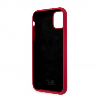 Karl Lagerfeld Choupette Head Silikonový Kryt pro iPhone 11 Red (KLHCN61SLCHRE)