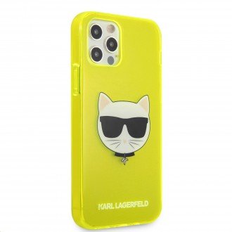 Karl Lagerfeld TPU Choupette Head Kryt pro iPhone 12/12 Pro 6.1 Fluo Yellow (KLHCP12MCHTRY)