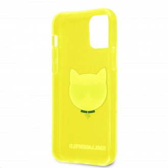 Karl Lagerfeld TPU Choupette Head Kryt pro iPhone 12/12 Pro 6.1 Fluo Yellow (KLHCP12MCHTRY)