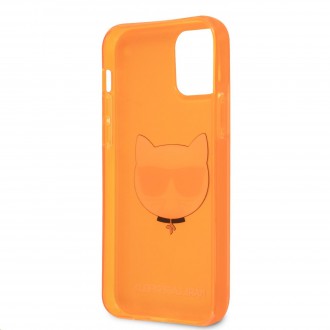 Karl Lagerfeld TPU Choupette Head Kryt pro iPhone 12/12 Pro 6.1 Fluo Orange (KLHCP12MCHTRO)