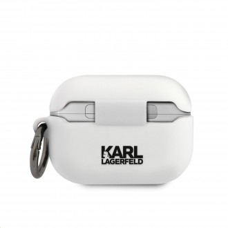 Karl Lagerfeld Karl Head Pouzdro pro Airpods Pro White (KLACAPSILGLWH)