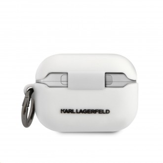 Karl Lagerfeld Choupette Head Pouzdro pro Airpods Pro White (KLACAPSILCHWH)
