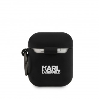 Karl Lagerfeld Rue St Guillaume Pouzdro pro Airpods 1/2 Black (KLACA2SILRSGBK)