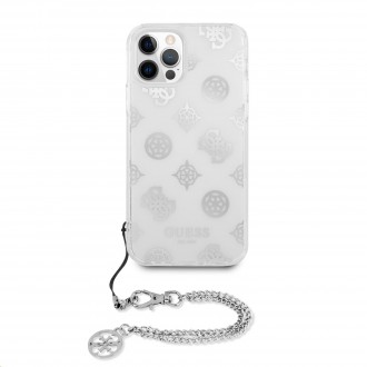 Guess PC Chain Peony Zadní Kryt pro iPhone 12/12 Pro Silver (GUHCP12MKSPESI)