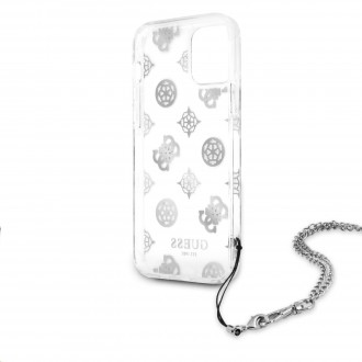 Guess PC Chain Peony Zadní Kryt pro iPhone 12/12 Pro Silver (GUHCP12MKSPESI)