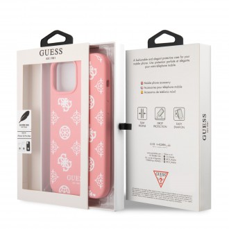 Guess Liquid Silicone White Peony Zadní Kryt pro iPhone 12 Pro Max Pink (GUHCP12LLSPEWPI)