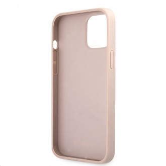 Guess PU 4G Metal Logo Zadní Kryt pro iPhone 12/12 Pro Pink (GUHCP12M4GMGPI)