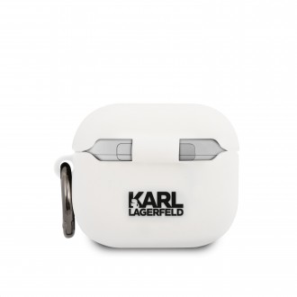 Karl Lagerfeld Choupette Head Silikonové Pouzdro pro Airpods 3 White (KLACA3SILCHWH)