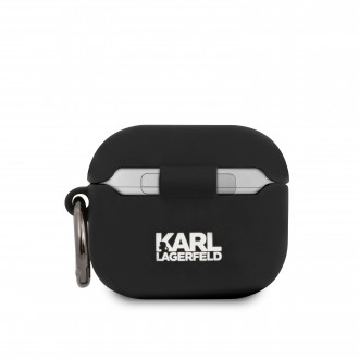 Karl Lagerfeld Karl Head Silikonové Pouzdro pro Airpods 3 Black (KLACA3SILKHBK)