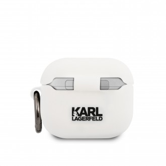 Karl Lagerfeld Rue St Guillaume Silikonové Pouzdro pro Airpods 3 White (KLACA3SILRSGWH)