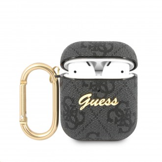 Guess 4G Script PC/PU Pouzdro pro Airpods 1/2 Grey (GUA24GSMK)