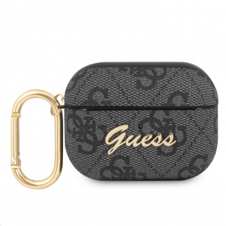 Guess 4G Script PC/PU Pouzdro pro Airpods Pro Grey (GUAP4GSMK)