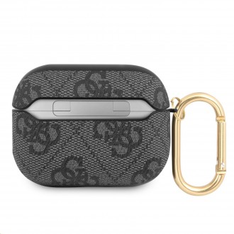 Guess 4G Script PC/PU Pouzdro pro Airpods Pro Grey (GUAP4GSMK)