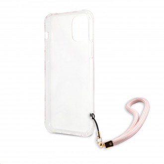 Guess TPU Marble Zadní Kryt pro iPhone 12/12 Pro Pink (GUHCP12MKSMAPI)