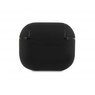 MEA3CSLBK Mercedes Kožené Pouzdro pro AirPods 3 Black