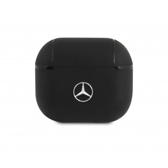 MEA3CSLBK Mercedes Kožené Pouzdro pro AirPods 3 Black