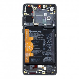 Huawei P30 LCD Display + Dotyková Deska + Přední Kryt Black (Service Pack)