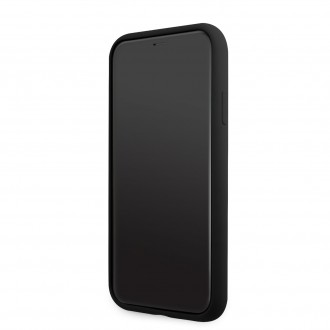 Guess Liquid Silicone Tone on Tone Peony Zadní Kryt pro iPhone 11 Black (GUHCN61LSPEBK)